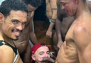 Interracial orgy with a wild twist, featuring intense and passionate action