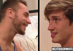 Gay dorm room action unfolds