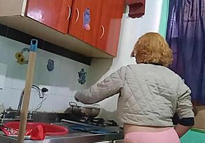 Crossdresser in action with shemale