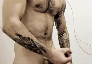 Dudes Ready for Masturbation After Shower
