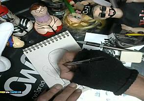 Intense toy play in gallery