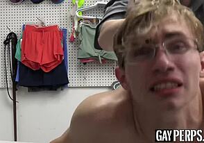 Officer Cole Church dominates perp Darron Bluu in intense Homo Perps