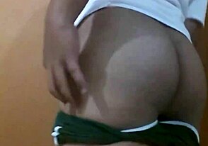 Gay twink with a big ass plays with himself and gets teased