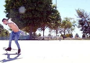 Young gay skater meets older hunk