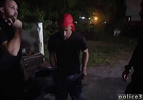 Uniformed twink in interracial group sex