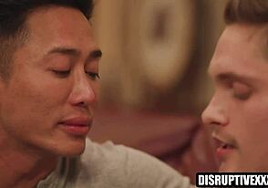 Asian hunk goes bareback wild