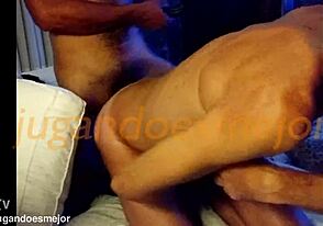 Skinny blonde ladyboy goes bareback