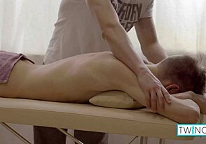 Gay couple's passionate bareback intimacy