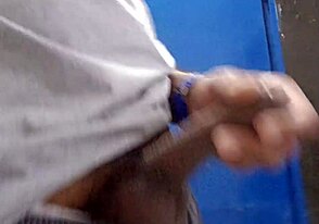 Public restroom fun with twink