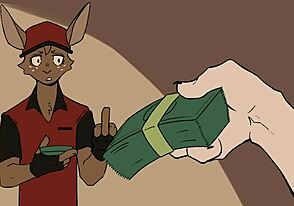 Furry twink's steamy delivery boy action