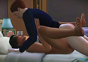 Romantic stepbrother love in The Sims 4: hot and horny