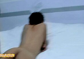 Skinny Asian twink guy gets fucked with passion