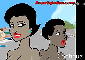 The drawing brings a black man's hole to life