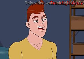 The gay sex of the Faxineiro Comedor cartoon is very hot