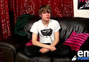 Hey, watch emo twink Josh Frey blast a massive load!