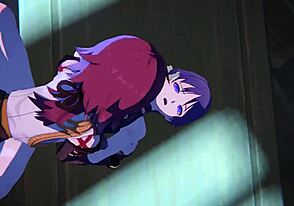 Gay anime with bareback sex