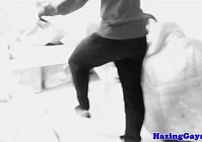 College shower scene turns into hard twinks ass fucking