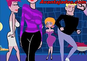 Cartoon animated gay sex at the party, dubbed in Portuguese