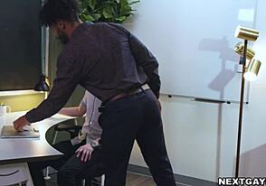 Tony and Trevor’s steamy office encounter: hot gay scene with bareback sex