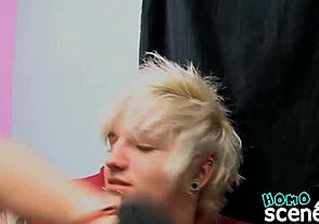 Emo twinks Austin and Mitch have rough anal sex after kissing