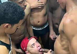 Interracial orgy with a wild twist, featuring intense and passionate action