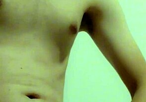 Young guy masturbates his juicy cock in his twink solo video