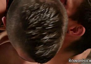 Muscular men engaged in hot sex scenes in the ring