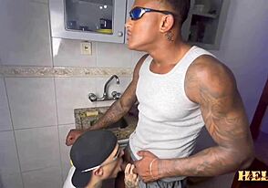 Bisexual Fudeu seduces girl to suck his well-endowed cousin