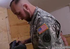 Gay military men in bareback sex