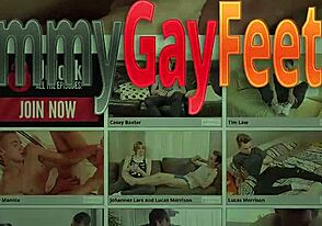 Hot twink guys worship feet of young teens