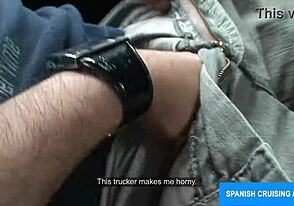 Truck driver gets surprise blowjob