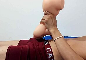 Straight man's sensual experience with sex doll