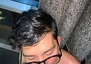The trailer masseuse swallowed my huge dick