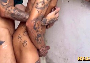 Slamming Hard Into Tattooed Bisexual Teen Cuzinhos
