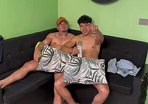 Skinny Latinos in hot threesome