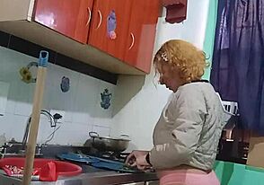 Crossdresser in action with shemale