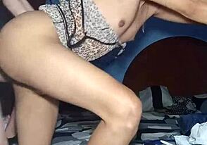 Encouraging gay fantasies with cross dressing and bareback action