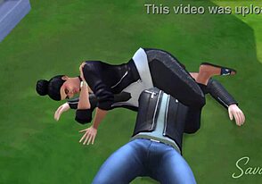 Larissa, an oriental femdom, teaches this boy his place