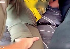 Giving my compita a sensual massage to calm him down