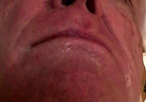 Amputee grandpa's unexpected cumshot mouthful surprise