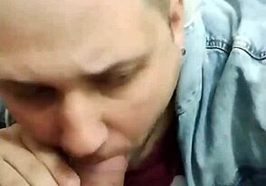 Gay boy gives blow job