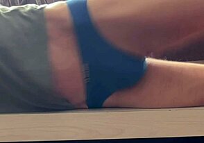 Tight underwear and volleyball workout