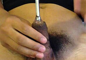 Asia Man Sounding with Intense Cock Play Action